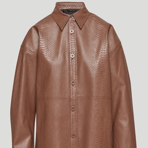 Babaton Pelli Shirt Jacket (Vegan Leather) - Picture 3 of 13